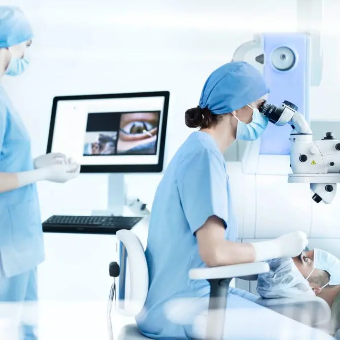 Patient undergoing ZEISS SMILE PRO laser eye surgery at OPTIMAX Eye Specialist – advanced vision correction with trusted ZEISS technology in Malaysia